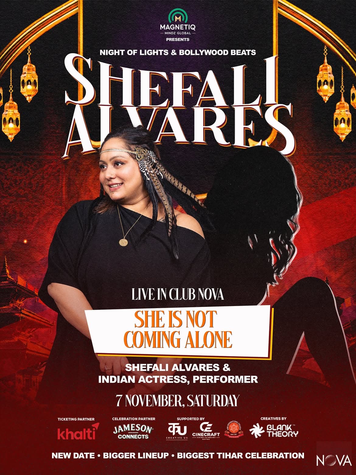 SHEFALI ALVARES – Club Nova Kathmandu event poster